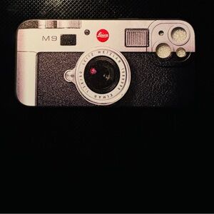 Leica M9 Black and Silver Camera Design phone cover iPhone 15